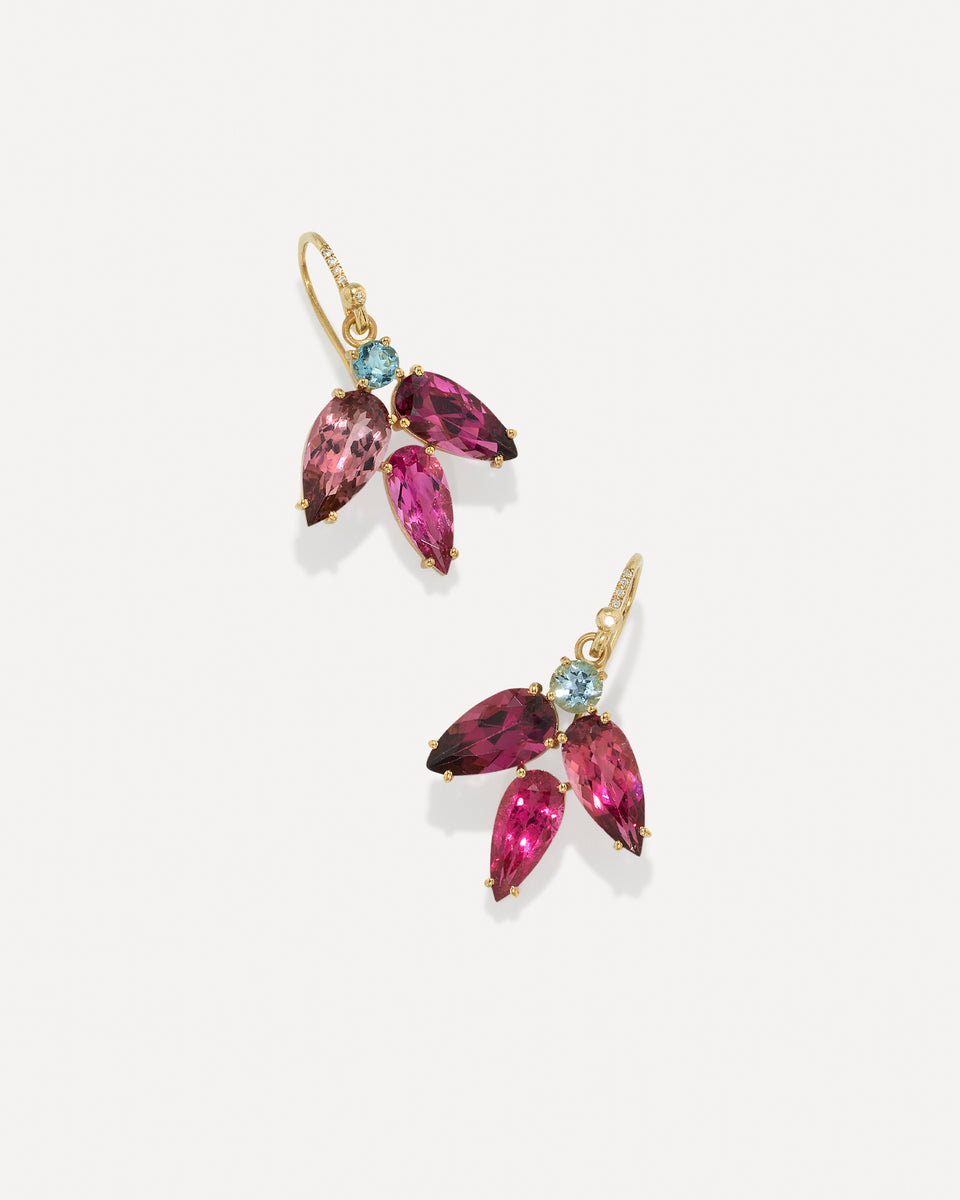 One of a Kind Gemmy Gem Flora Earrings - Irene Neuwirth