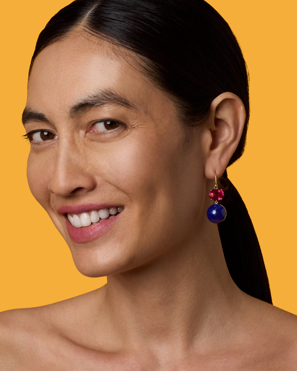 One of a Kind Gemmy Gem Gumball Earrings - Irene Neuwirth