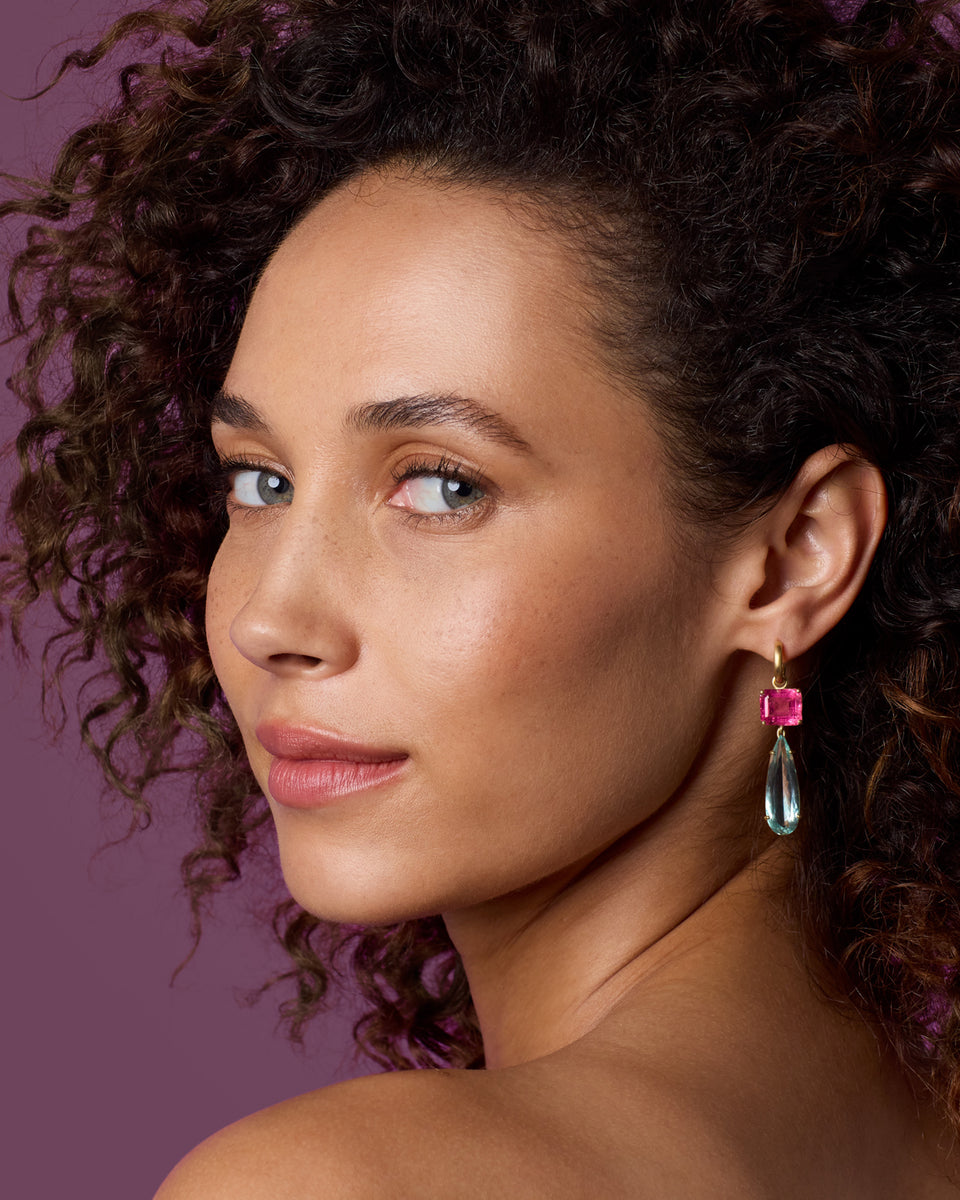 One of a Kind Gemmy Gem Jeweled Huggies - Irene Neuwirth