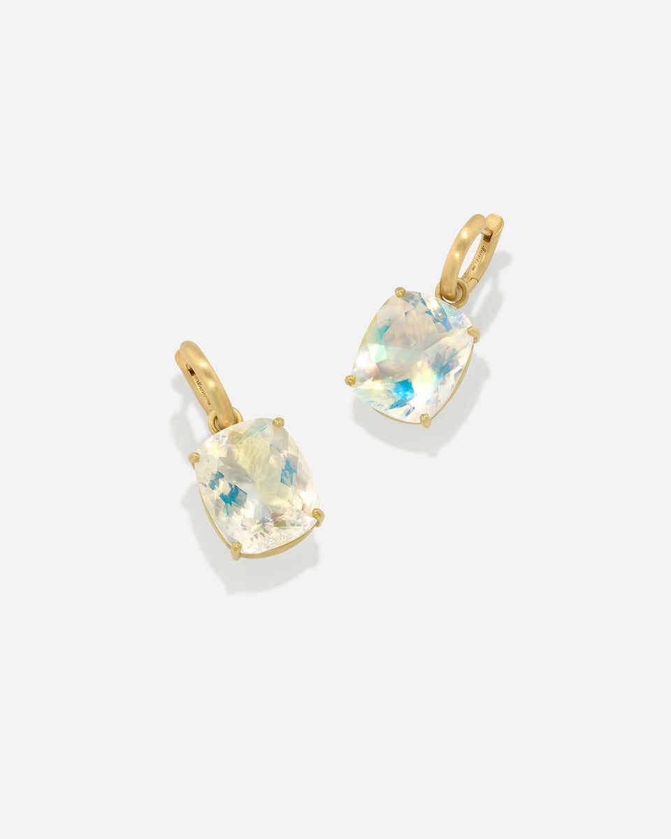 One of a Kind Gem Drop Jeweled Huggies - Irene Neuwirth