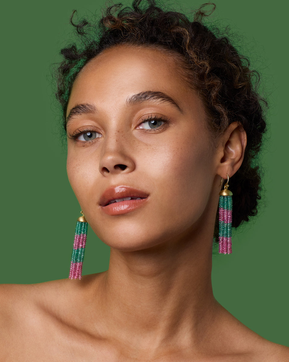 One of a Kind Medium Tassel Earrings - Irene Neuwirth