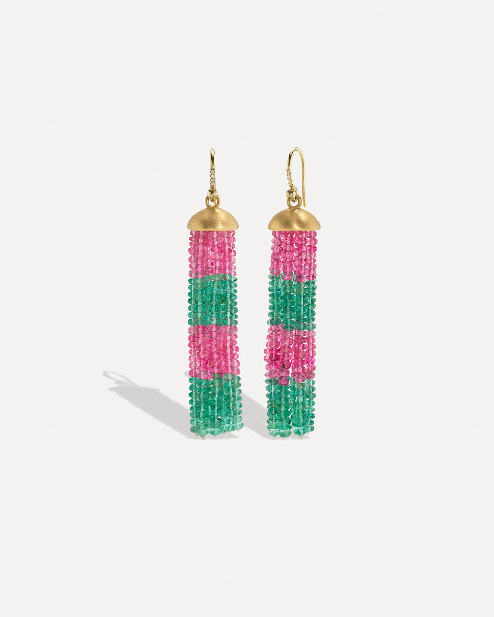 One of a Kind Medium Tassel Earrings - Irene Neuwirth