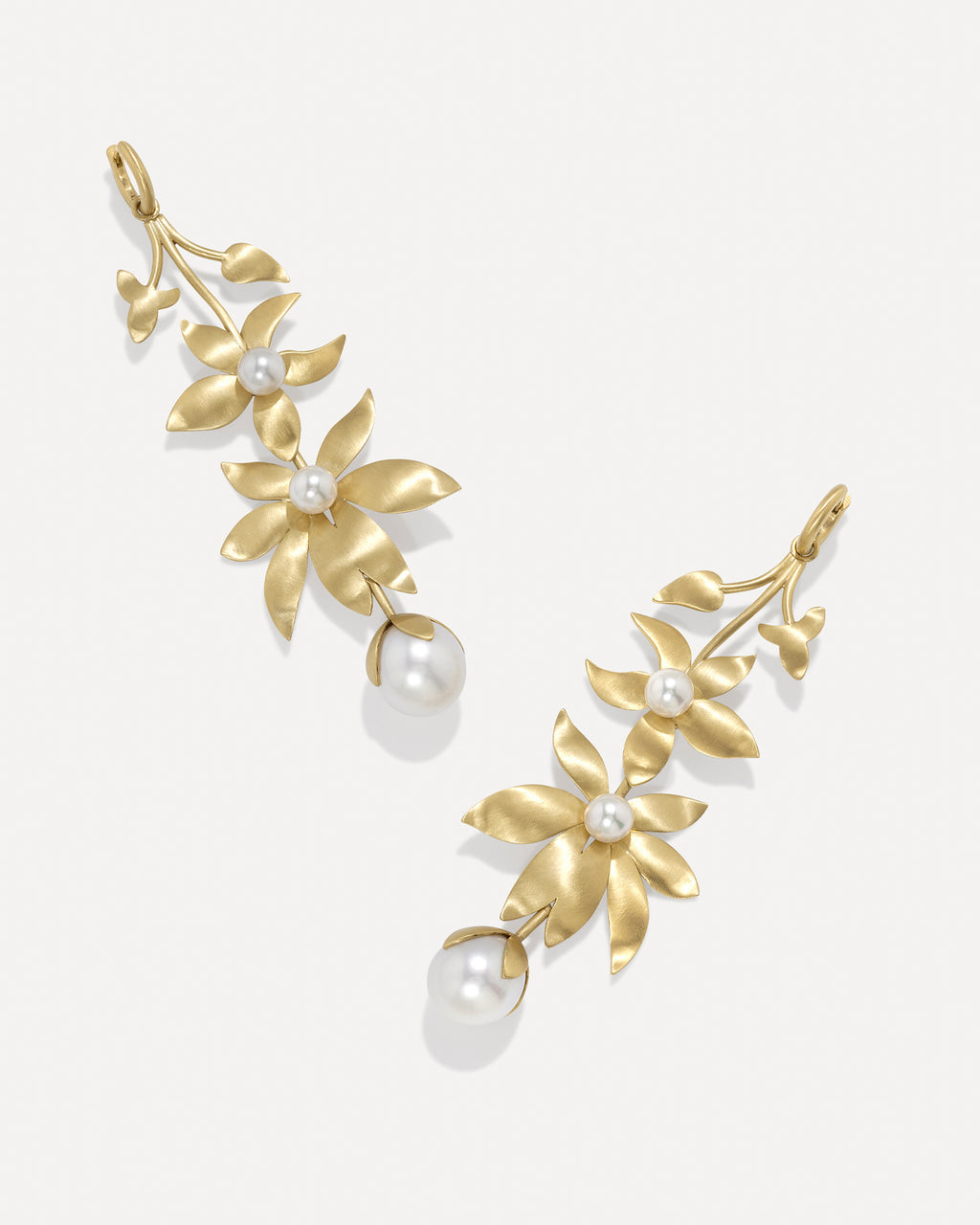 Pearl Golden Blossom Magical Earrings - Irene Neuwirth