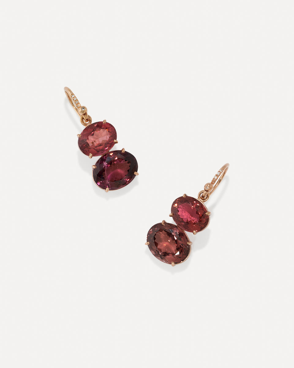 One of a Kind Gemmy Gem Double Stone Earrings - Irene Neuwirth