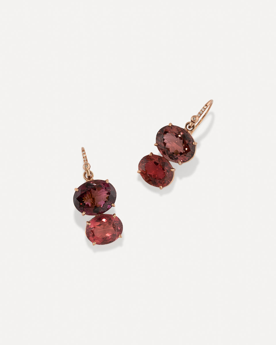 One of a Kind Gemmy Gem Double Stone Earrings - Irene Neuwirth