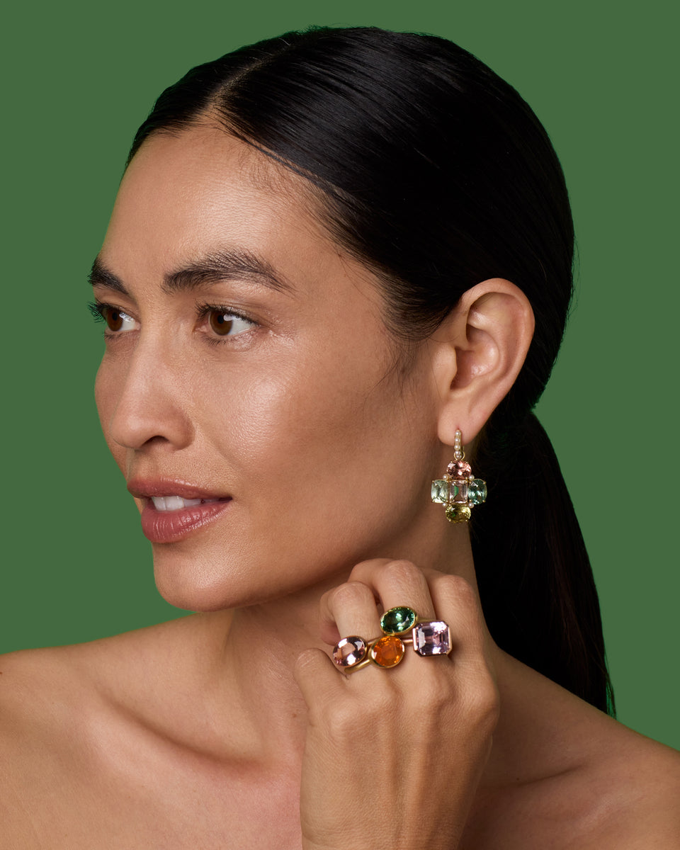 One of a Kind Gem Drop Emerald-Cut Bezel Ring - Irene Neuwirth