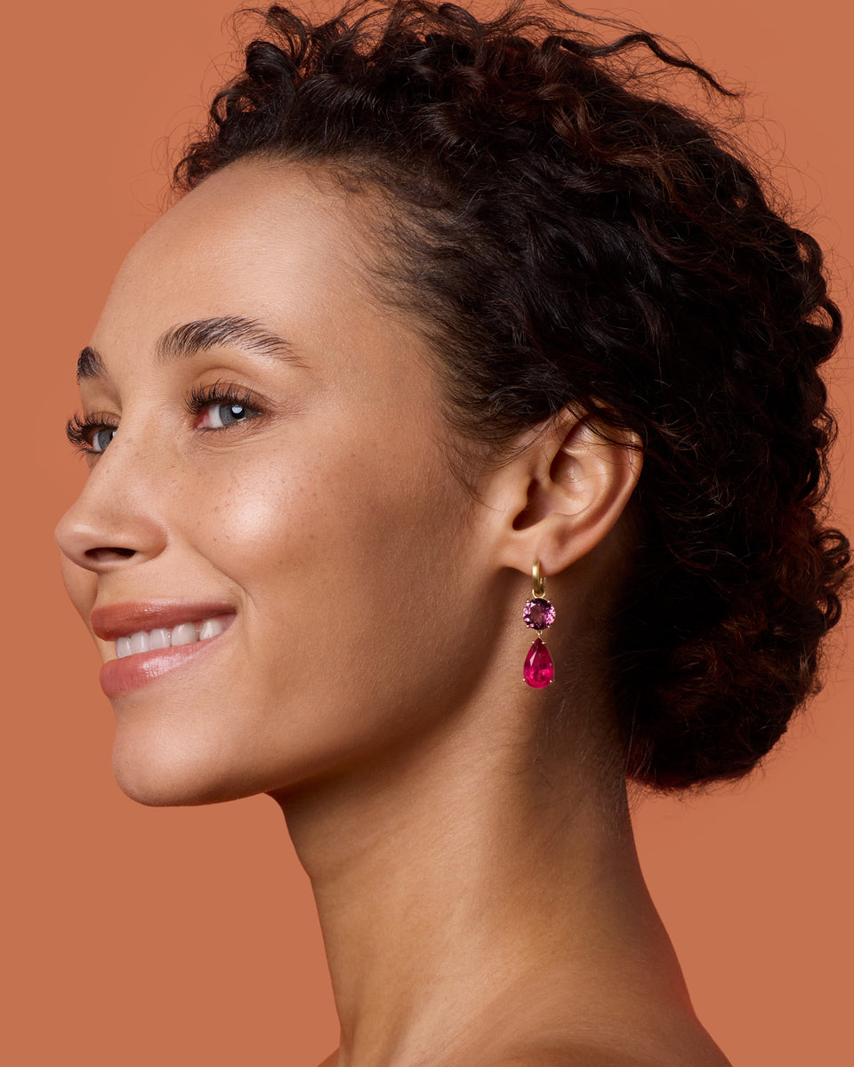 One of a Kind Gemmy Gem Jeweled Huggies