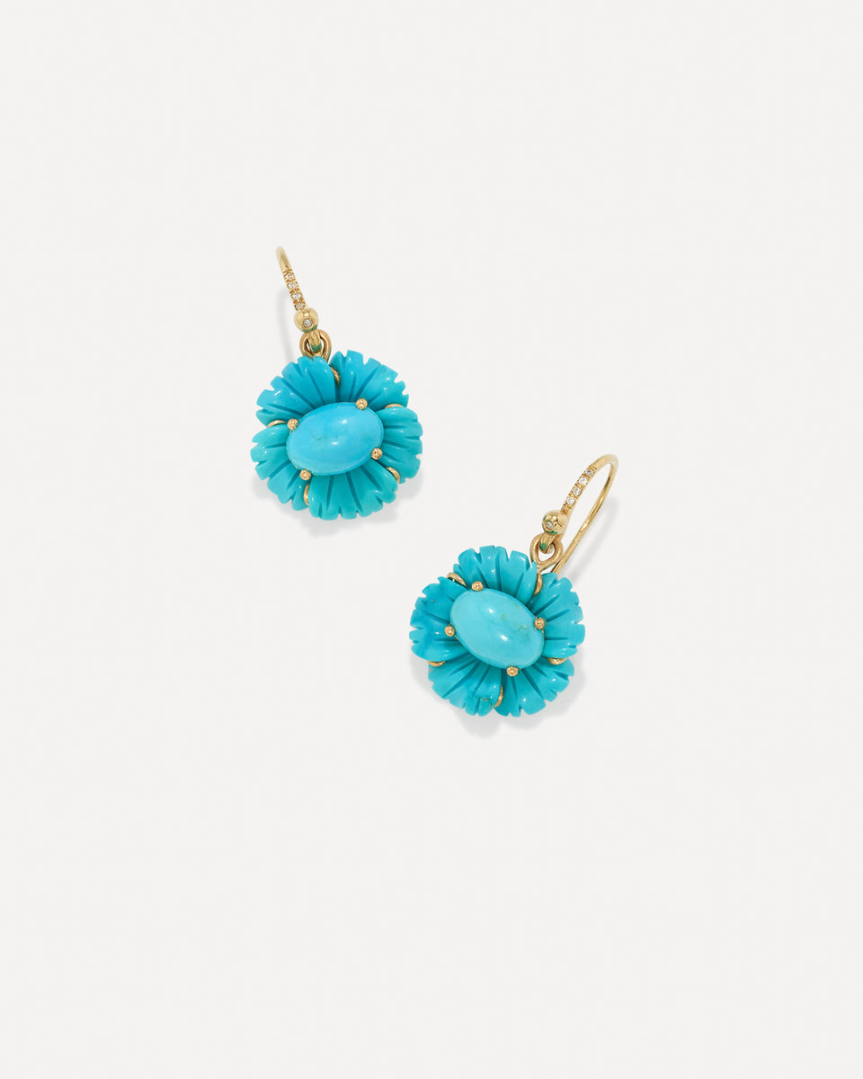 One of a Kind Tropical Flower Earrings - Irene Neuwirth