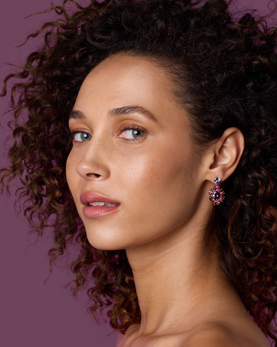 One of a Kind Gemmy Gem Floret Earrings - Irene Neuwirth