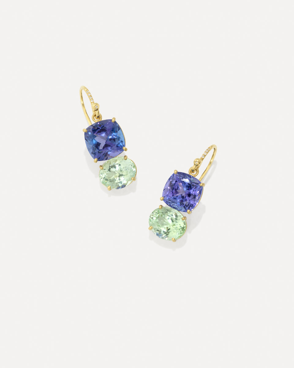 One of a Kind Gemmy Gem Double Stone Earrings