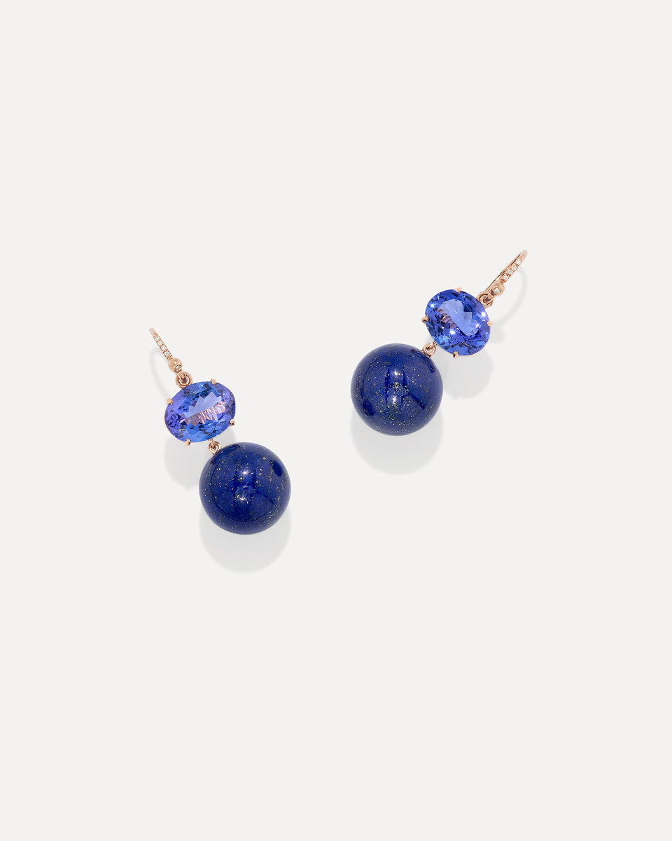 One of a Kind Double Drop Gumball Earrings - Irene Neuwirth