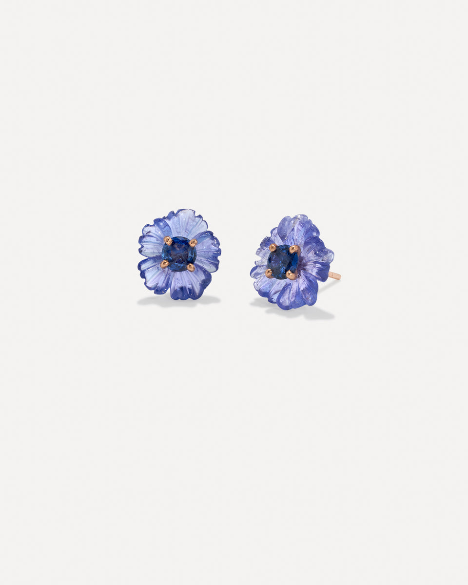 One of a Kind Petite Tropical Flower Studs - Irene Neuwirth