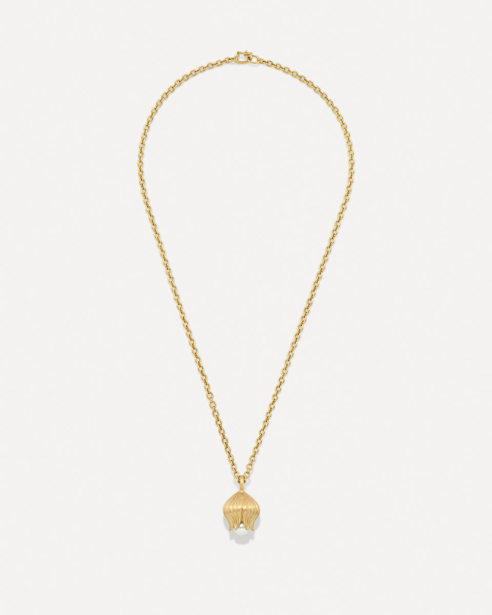 Golden Blossom Lily of the Valley Pendant Necklace - Irene Neuwirth