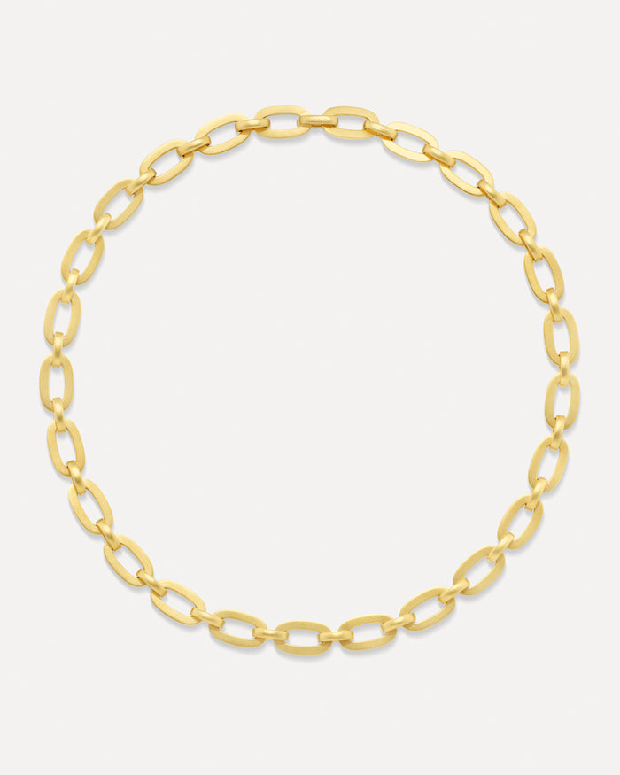 Flat Oval Link Chain Necklace - Irene Neuwirth