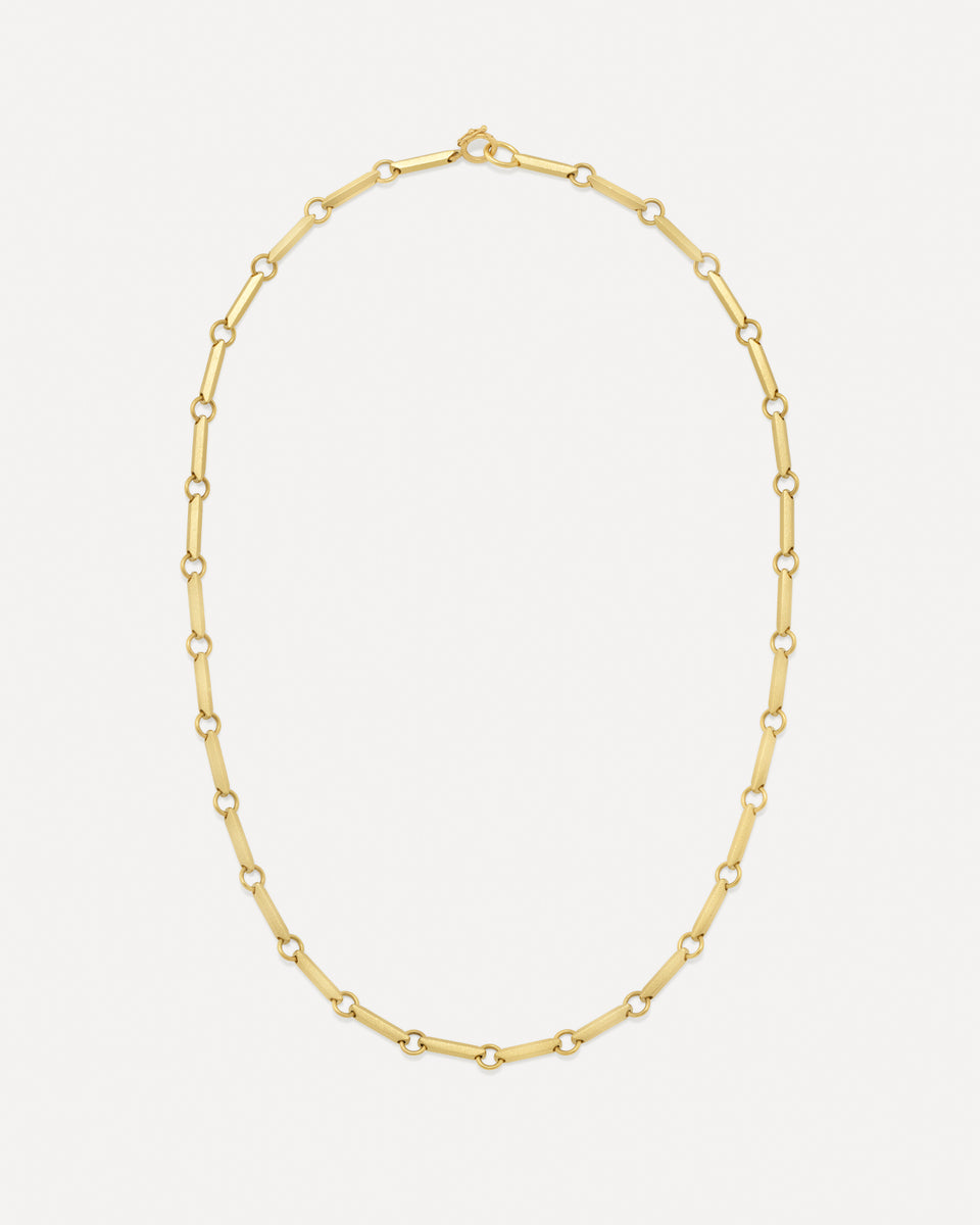 Faceted Bar Chain Necklace