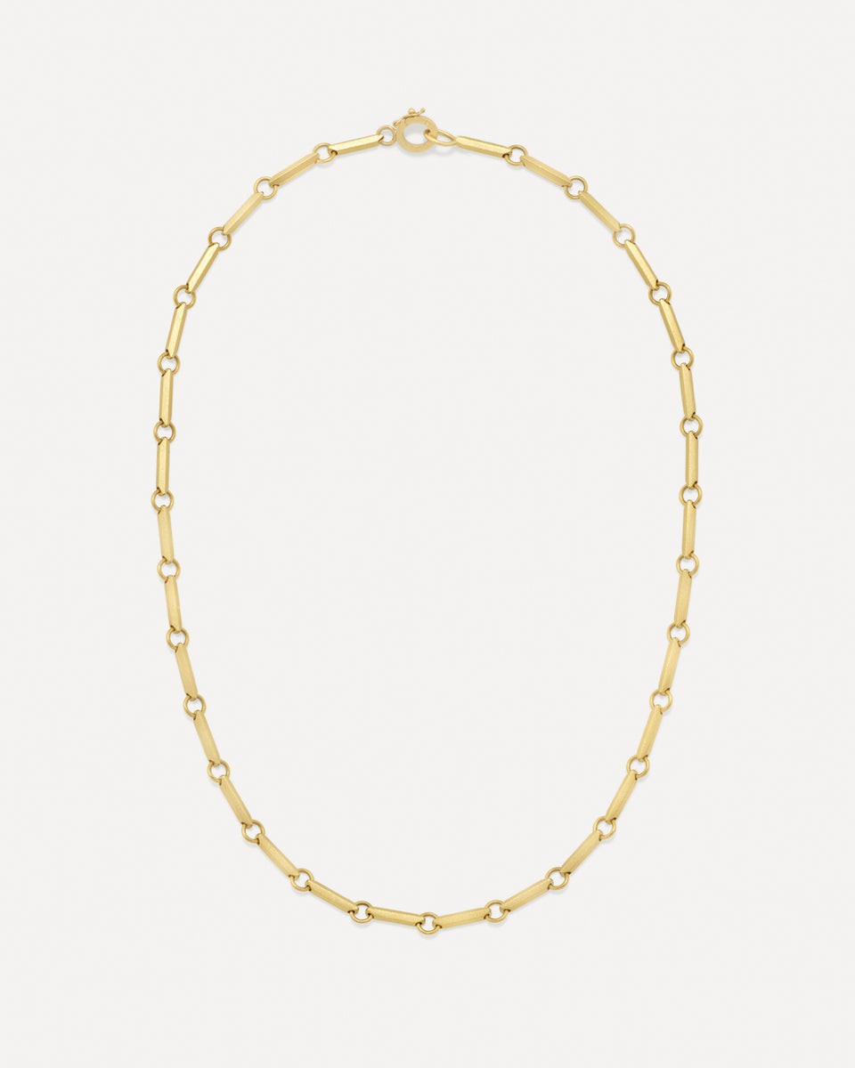 Faceted Bar Chain Necklace