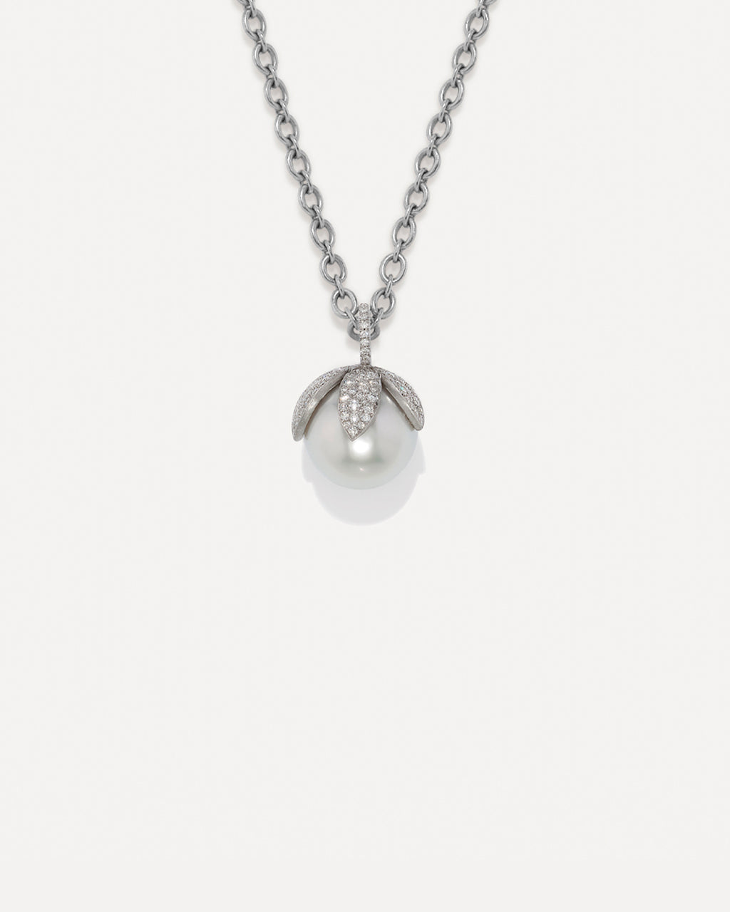 Pavé Pearl Blossom Necklace - Irene Neuwirth