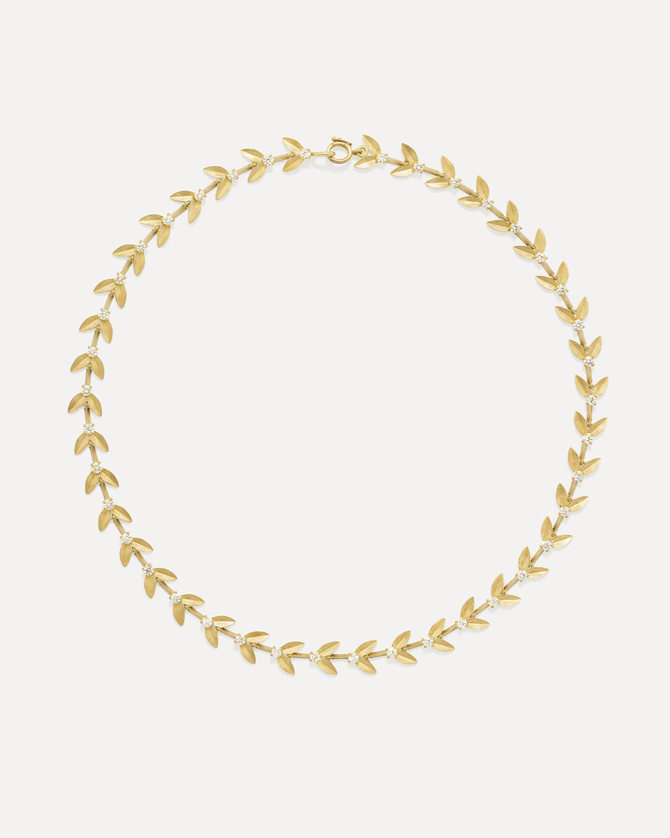 Golden Blossom Vine Necklace