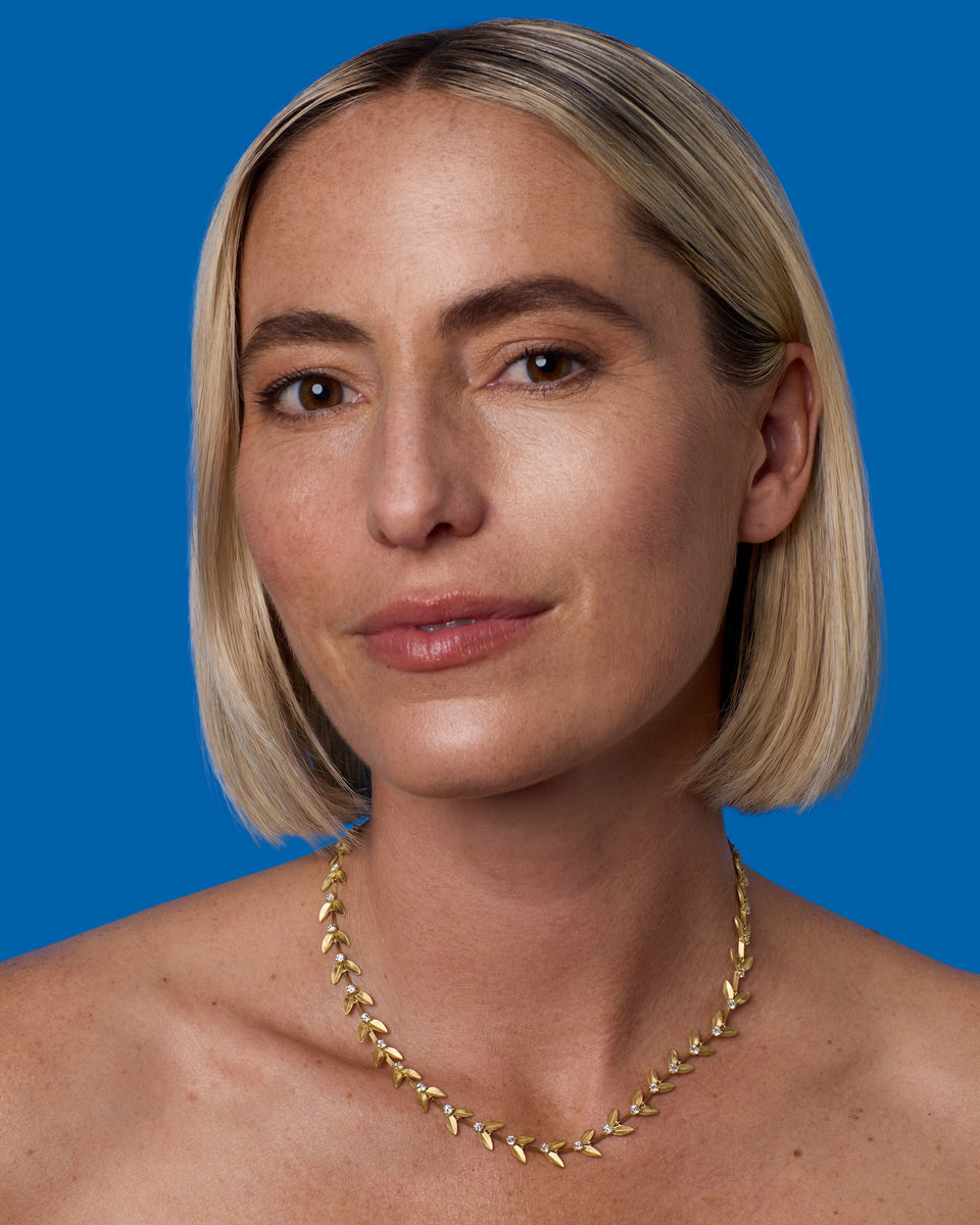 Golden Blossom Vine Necklace - Irene Neuwirth