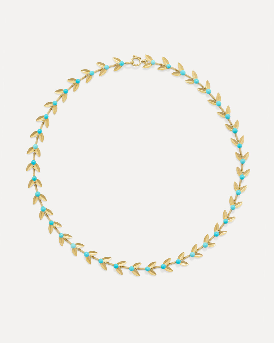 Golden Blossom Vine Necklace