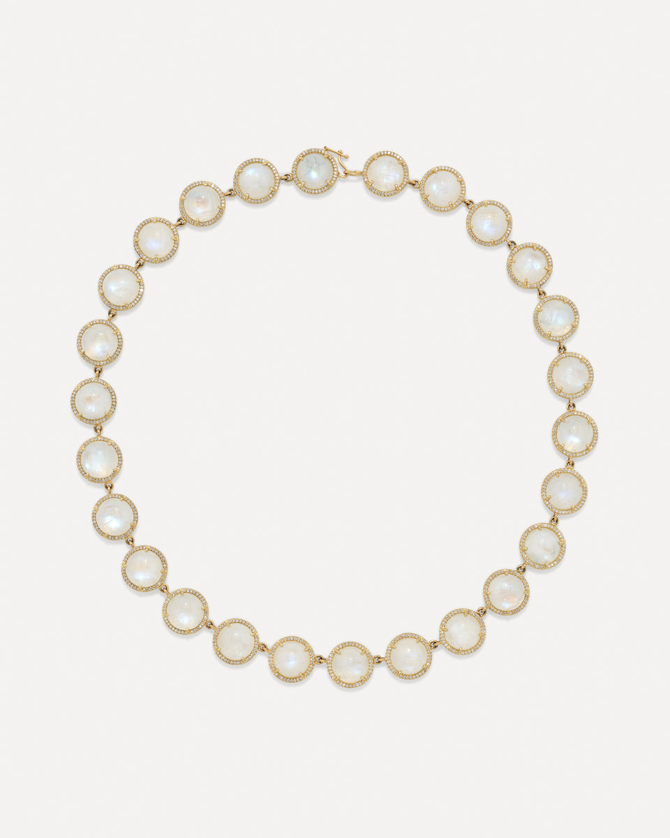 Pavé Halo Medium Classic Link Necklace - Irene Neuwirth