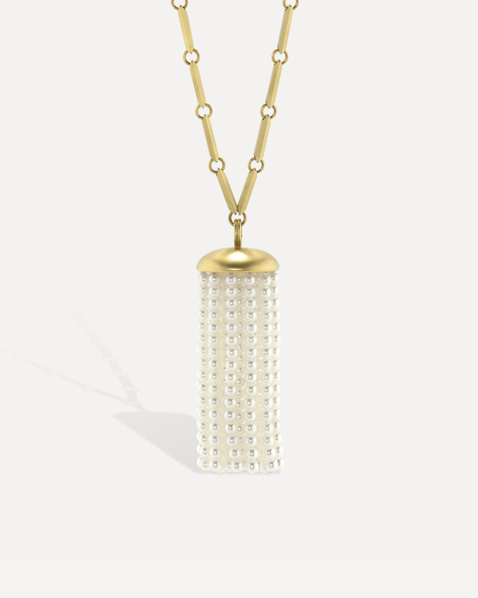 Tassel Lucky Charm Long Pendant Necklace - Irene Neuwirth