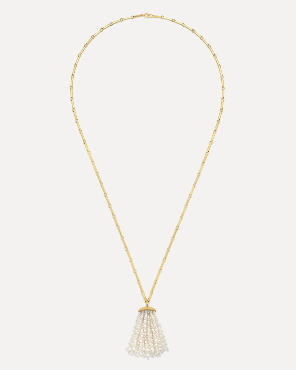 Tassel Lucky Charm Long Pendant Necklace - Irene Neuwirth