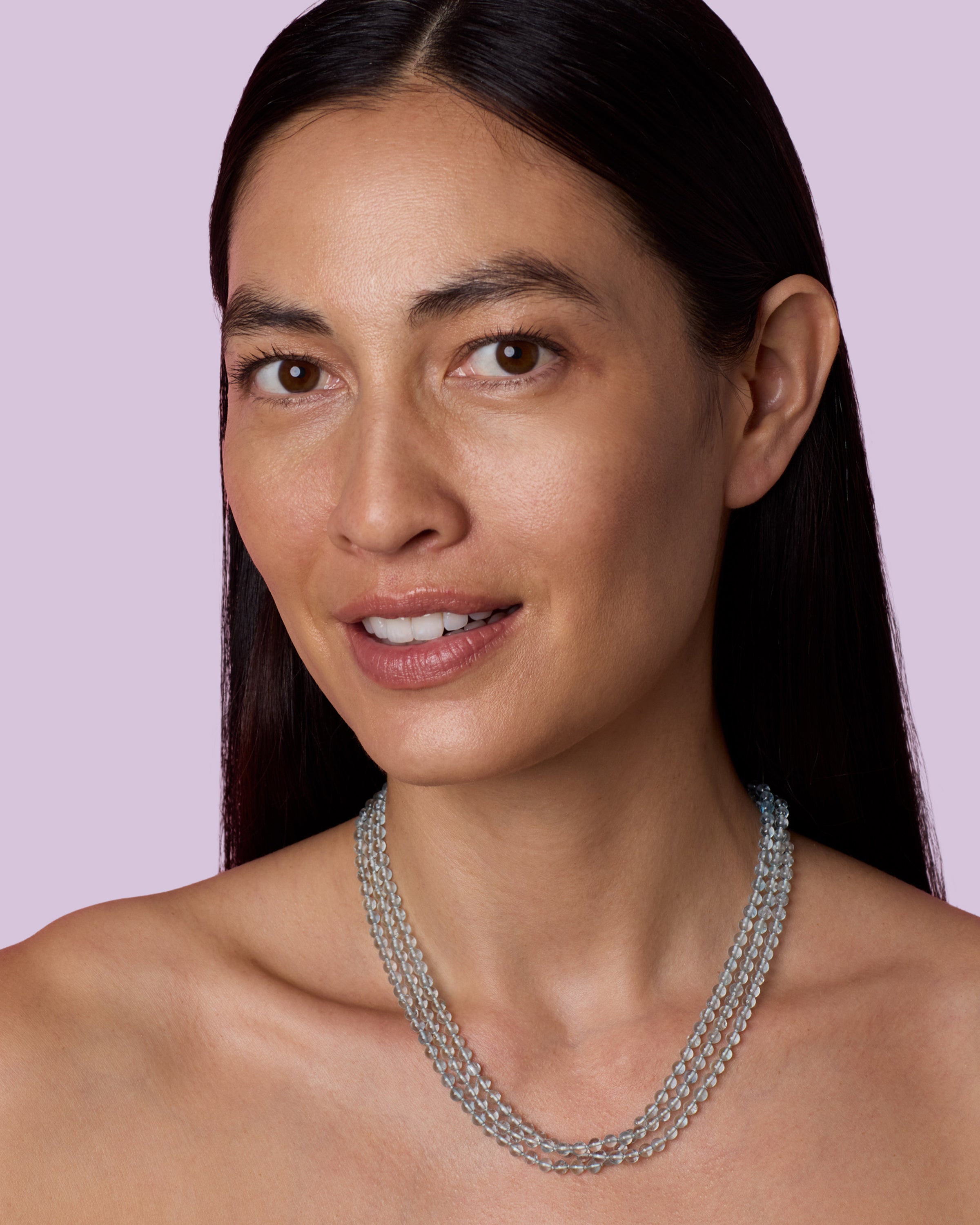 Triple Strand Beaded Candy Necklace 18k Gold | Irene Neuwirth Jewelry