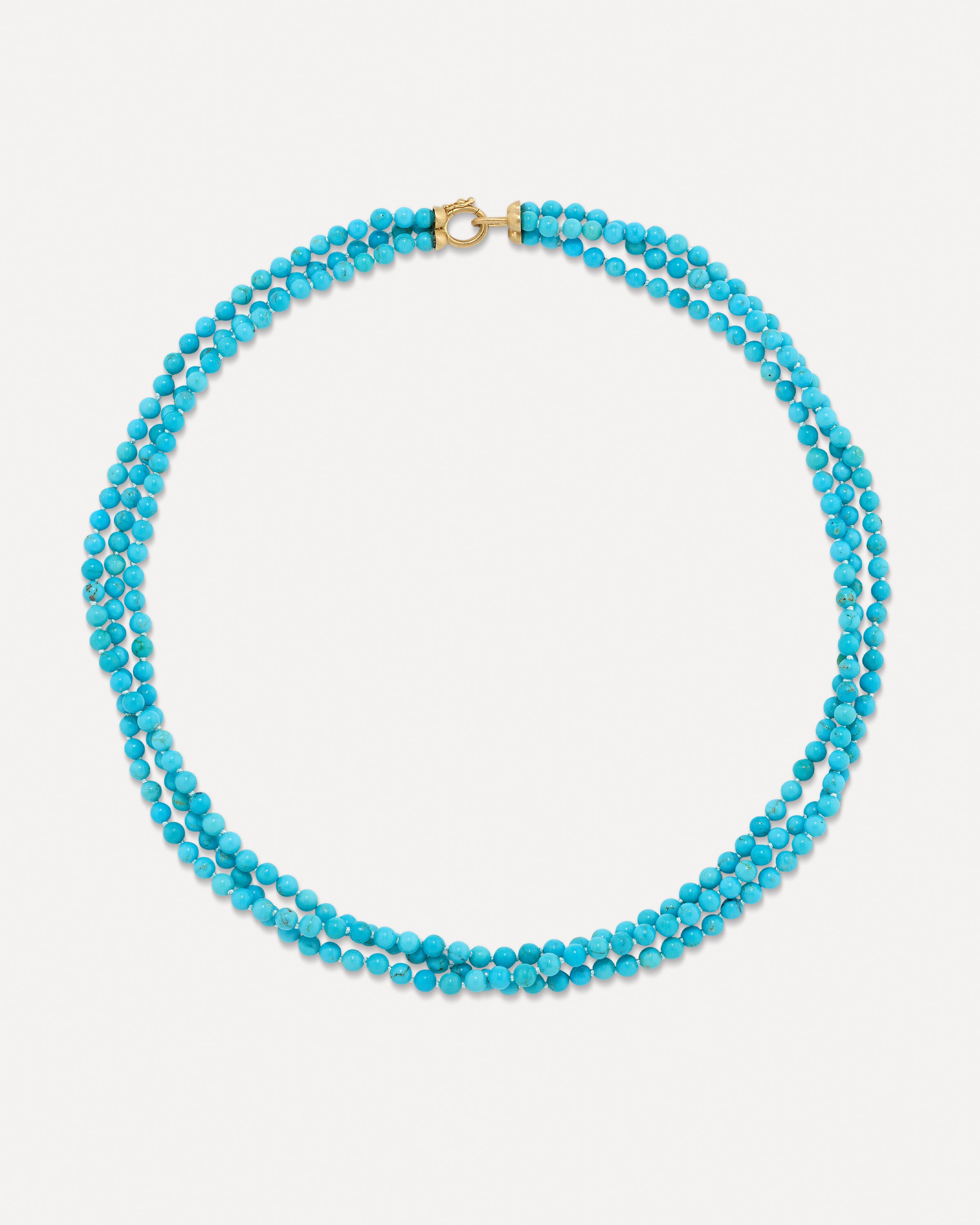 Triple Strand Beaded Candy Necklace 18k Gold Irene Neuwirth Jewelry