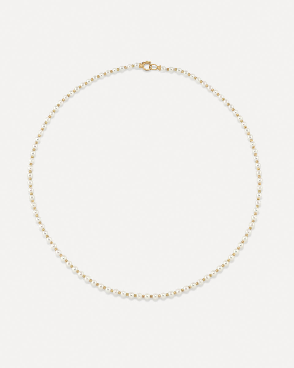 Petite Gumball Gold Beaded Necklace - Irene Neuwirth
