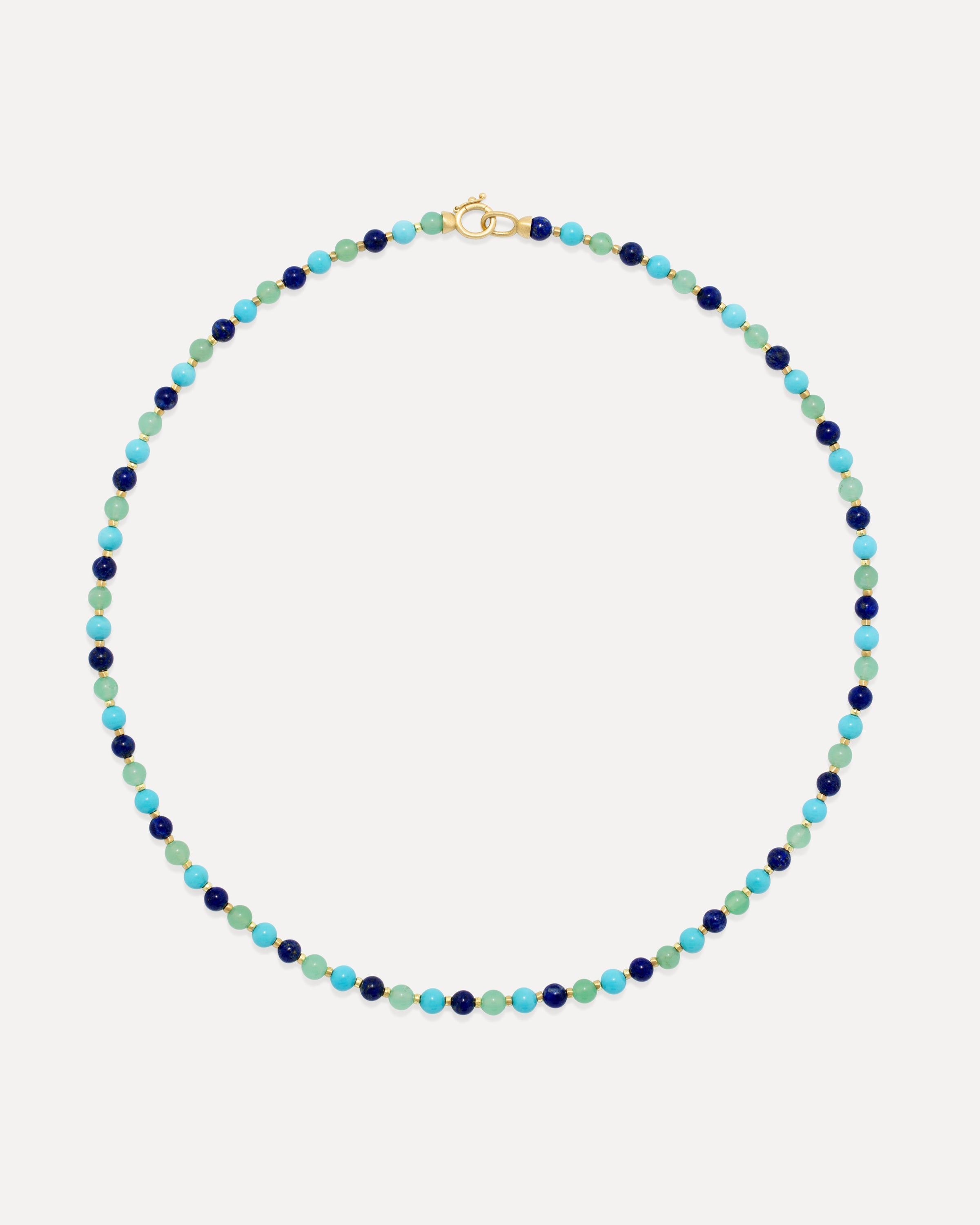 Petite Gumball Gold Beaded Candy Necklace 18k Yellow Gold – Irene