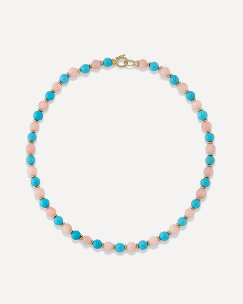 Gumball Gold Beaded Mixed Candy Necklace - Irene Neuwirth