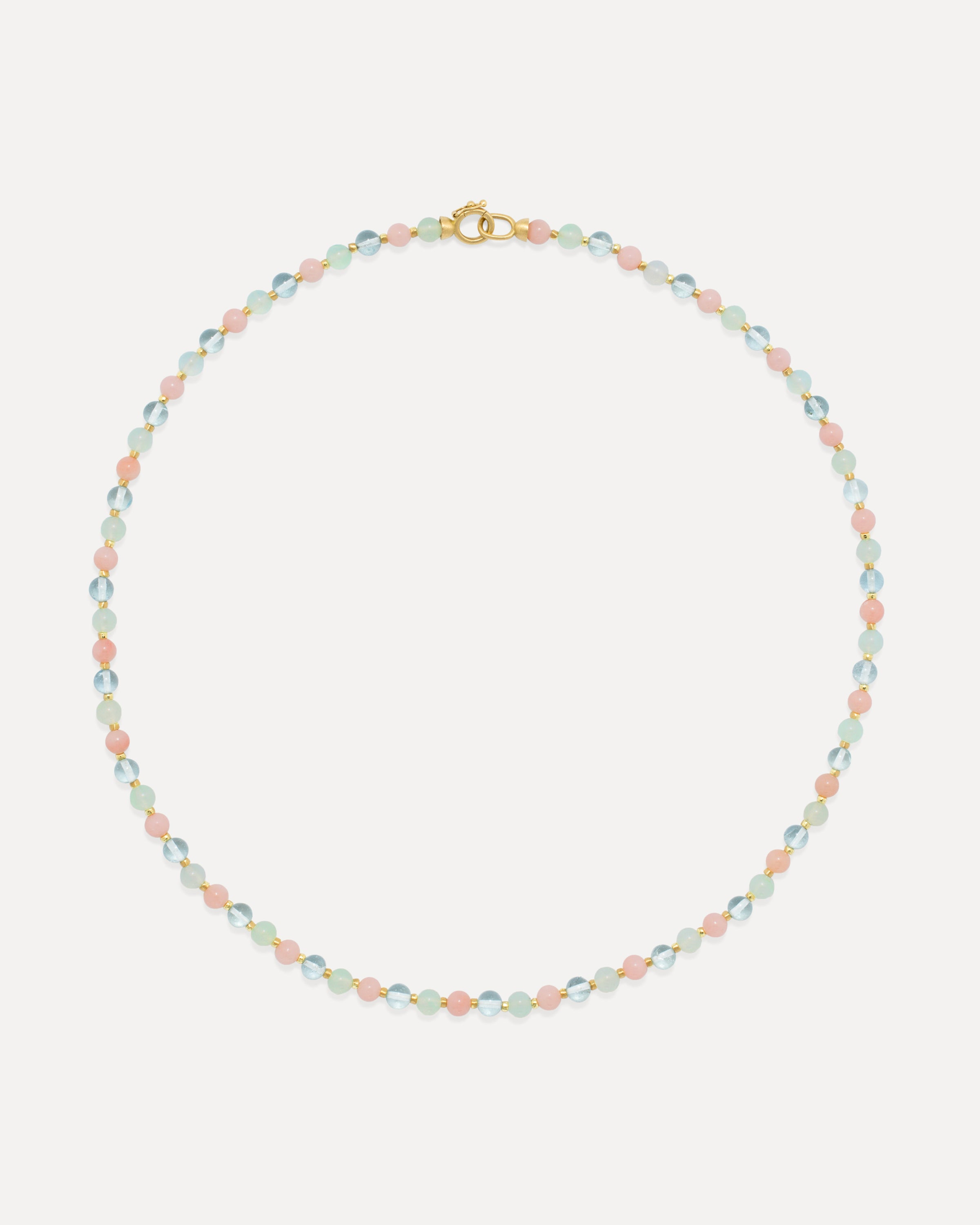 Petite Gumball Gold Beaded Candy Necklace 18k Yellow Gold – Irene