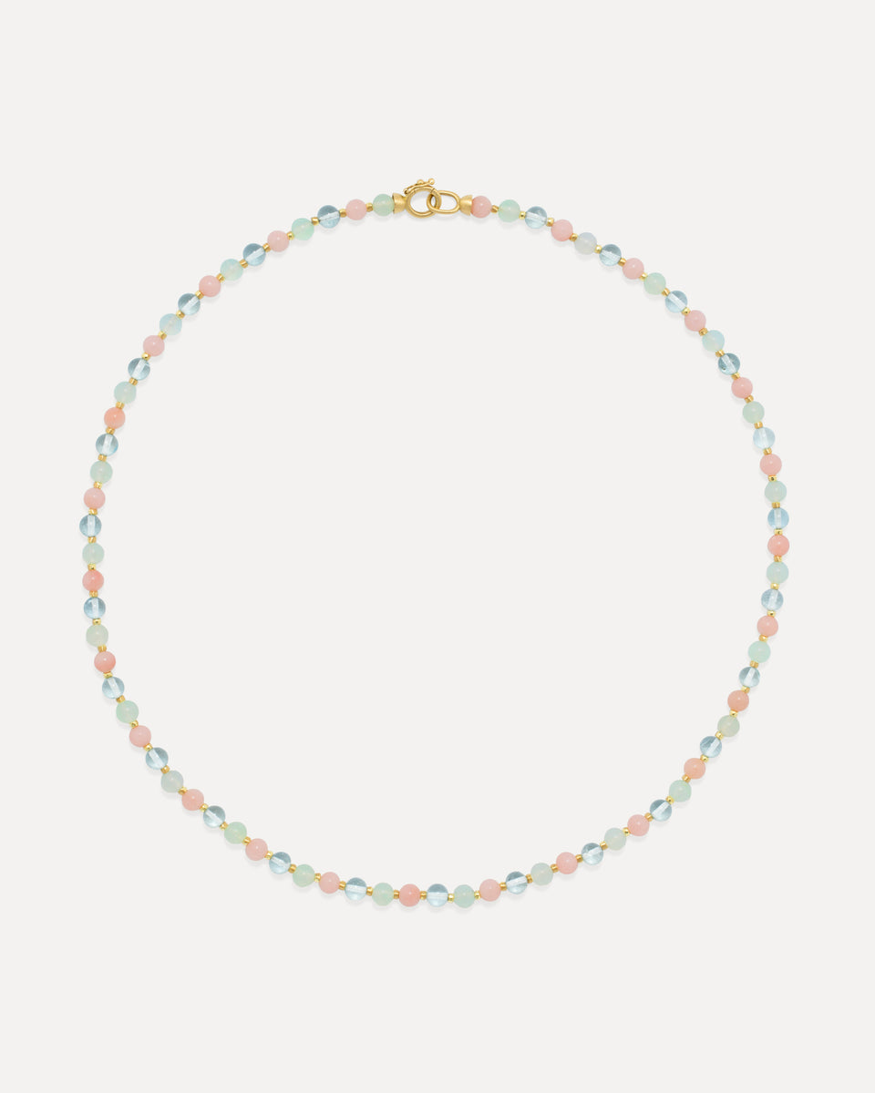 Petite Gumball Gold Beaded Mixed Necklace - Irene Neuwirth