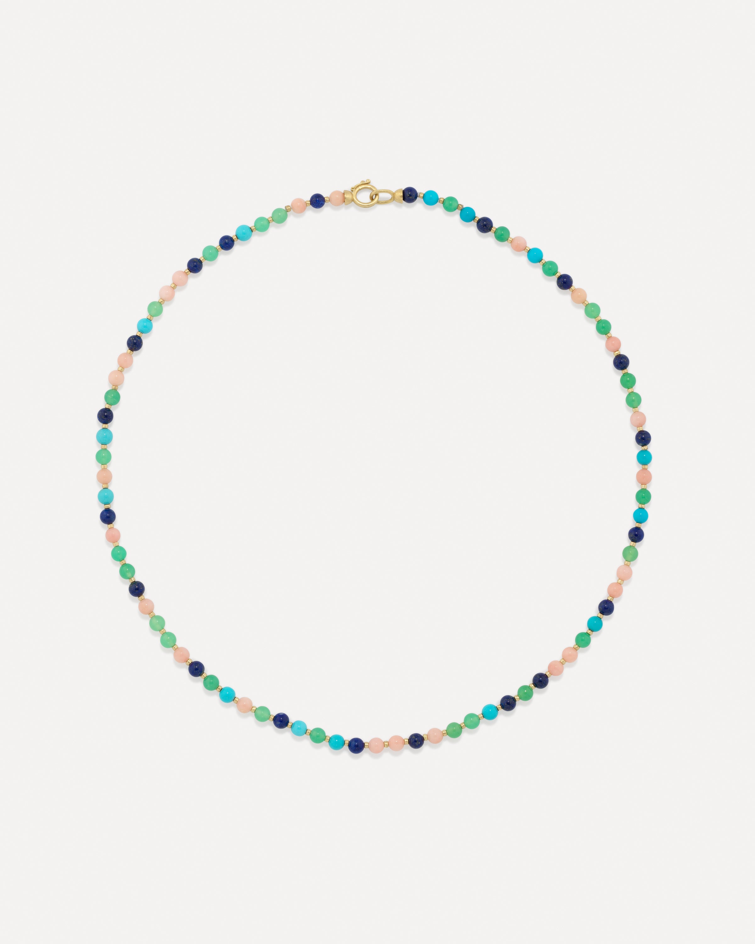 Petite Gumball Gold Beaded Candy Necklace 18k Yellow Gold – Irene