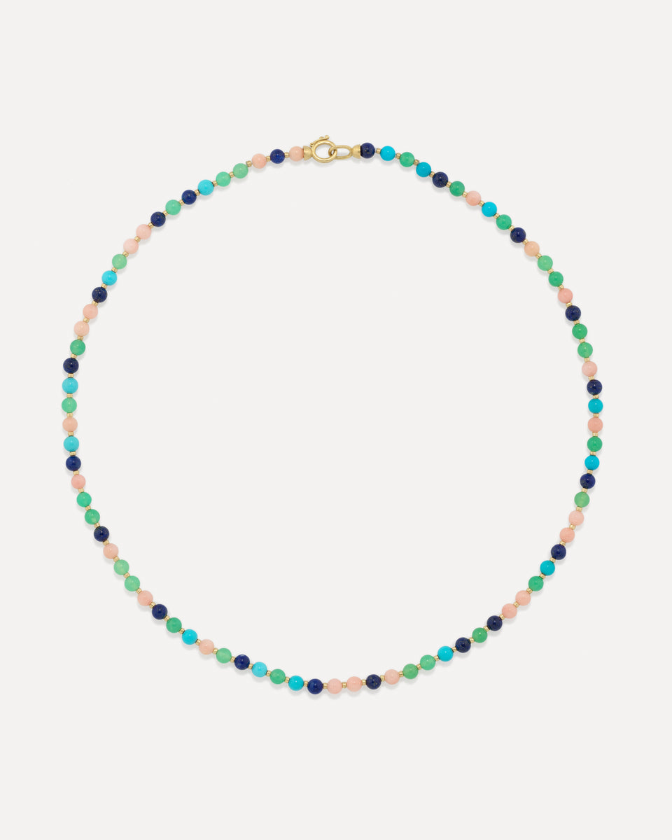 Petite Gumball Gold Beaded Mixed Necklace - Irene Neuwirth