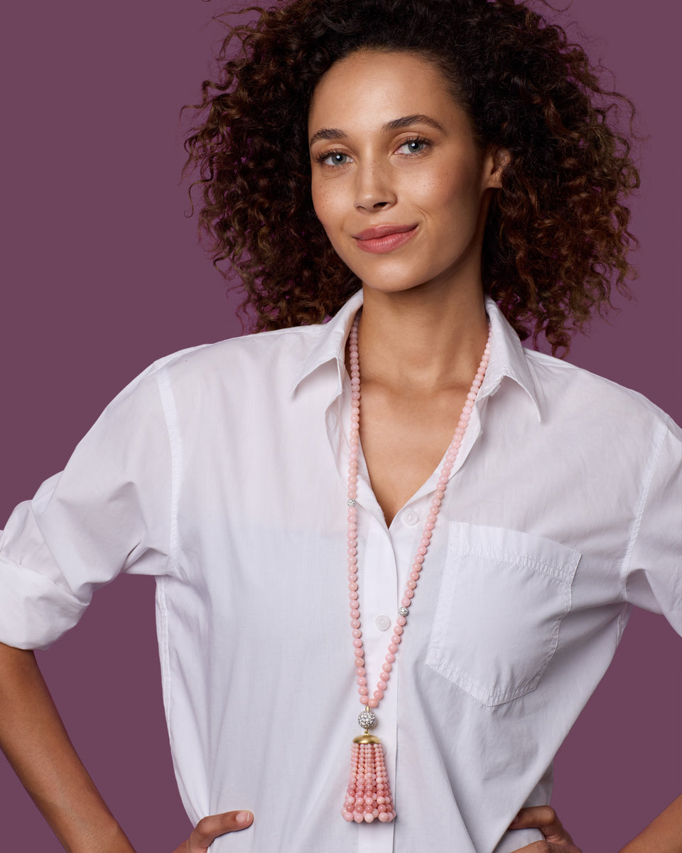 Diamond Gumball Tassel Long Necklace - Irene Neuwirth