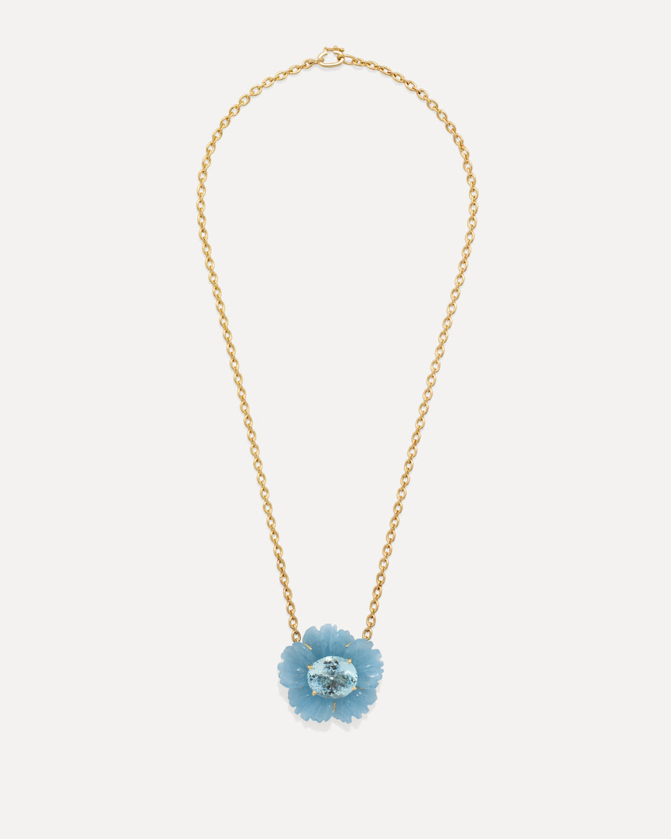 One of a Kind Tropical Flower Necklace - Irene Neuwirth