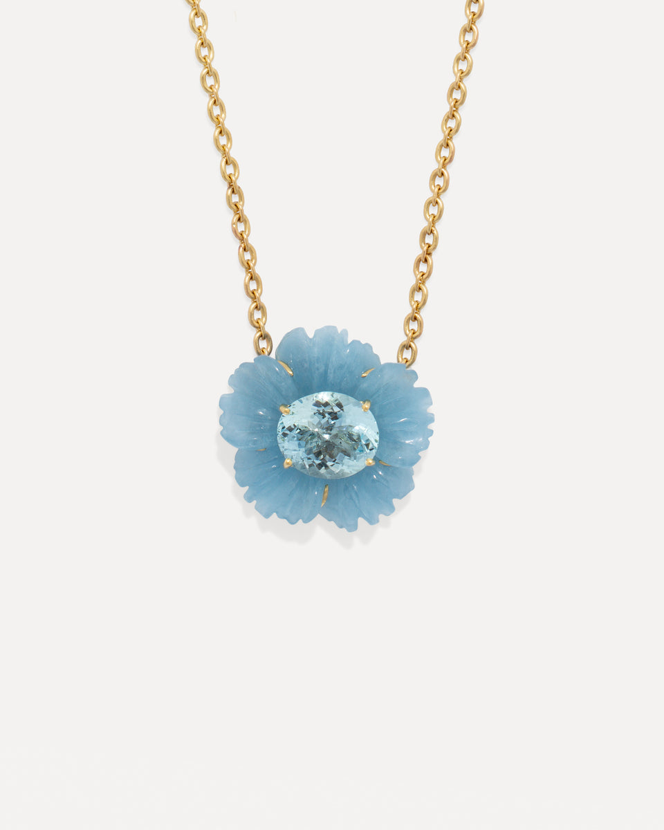 One of a Kind Tropical Flower Necklace - Irene Neuwirth