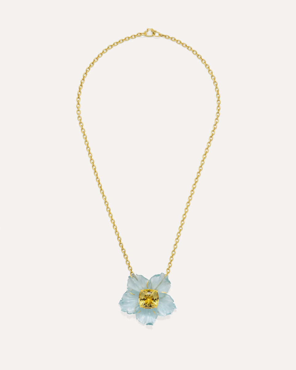 One of a Kind Tropical Flower Necklace