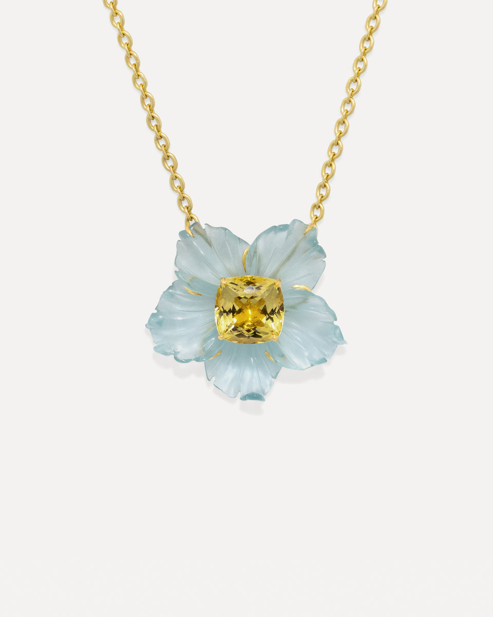 One of a Kind Tropical Flower Necklace