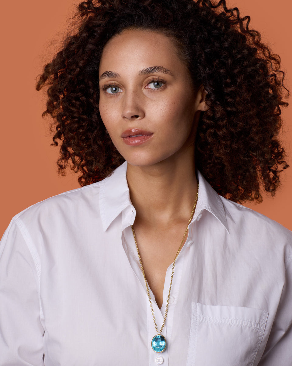 One of a Kind Diamond Bezel Pendant Necklace