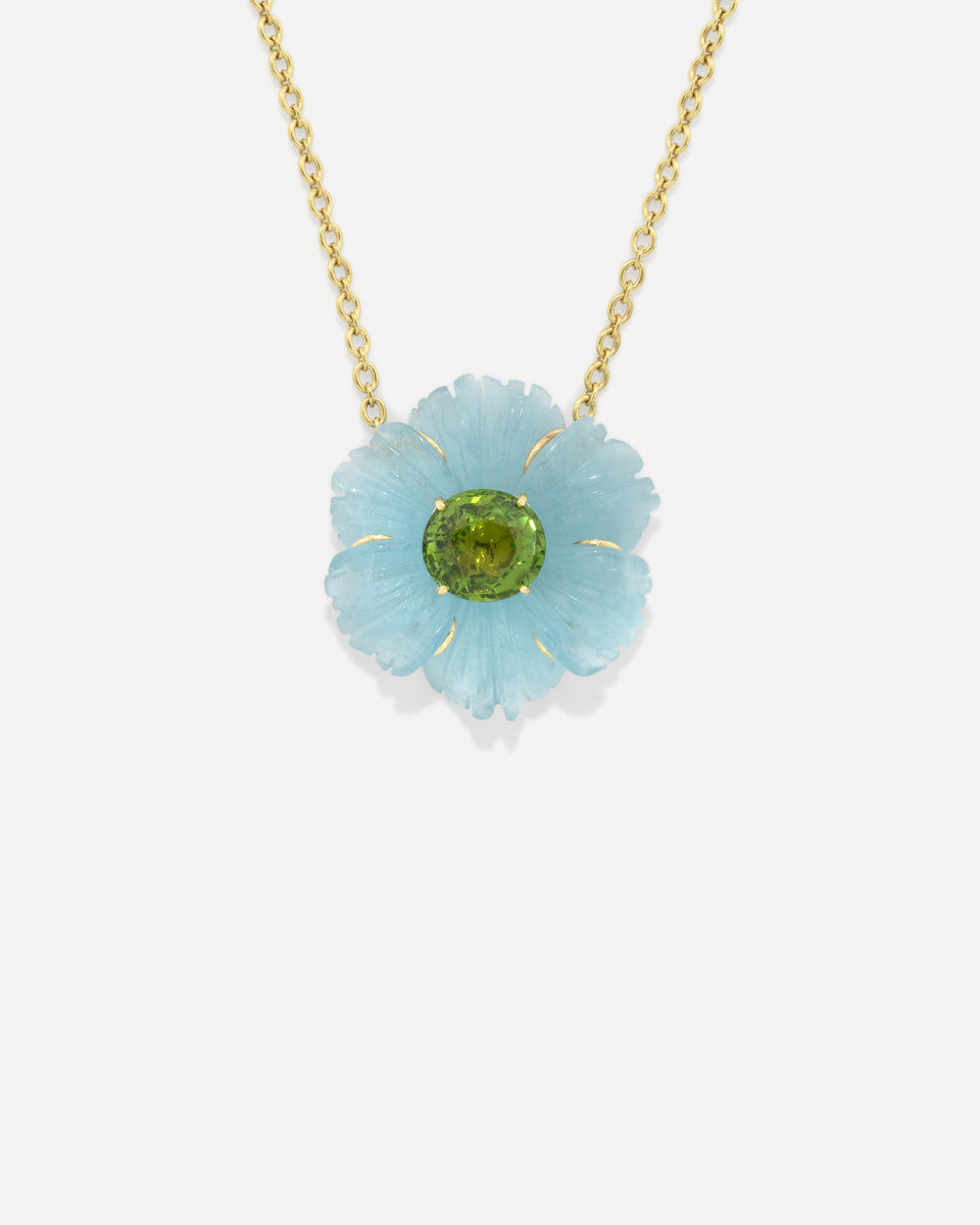 One of a Kind Tropical Flower Necklace - Irene Neuwirth