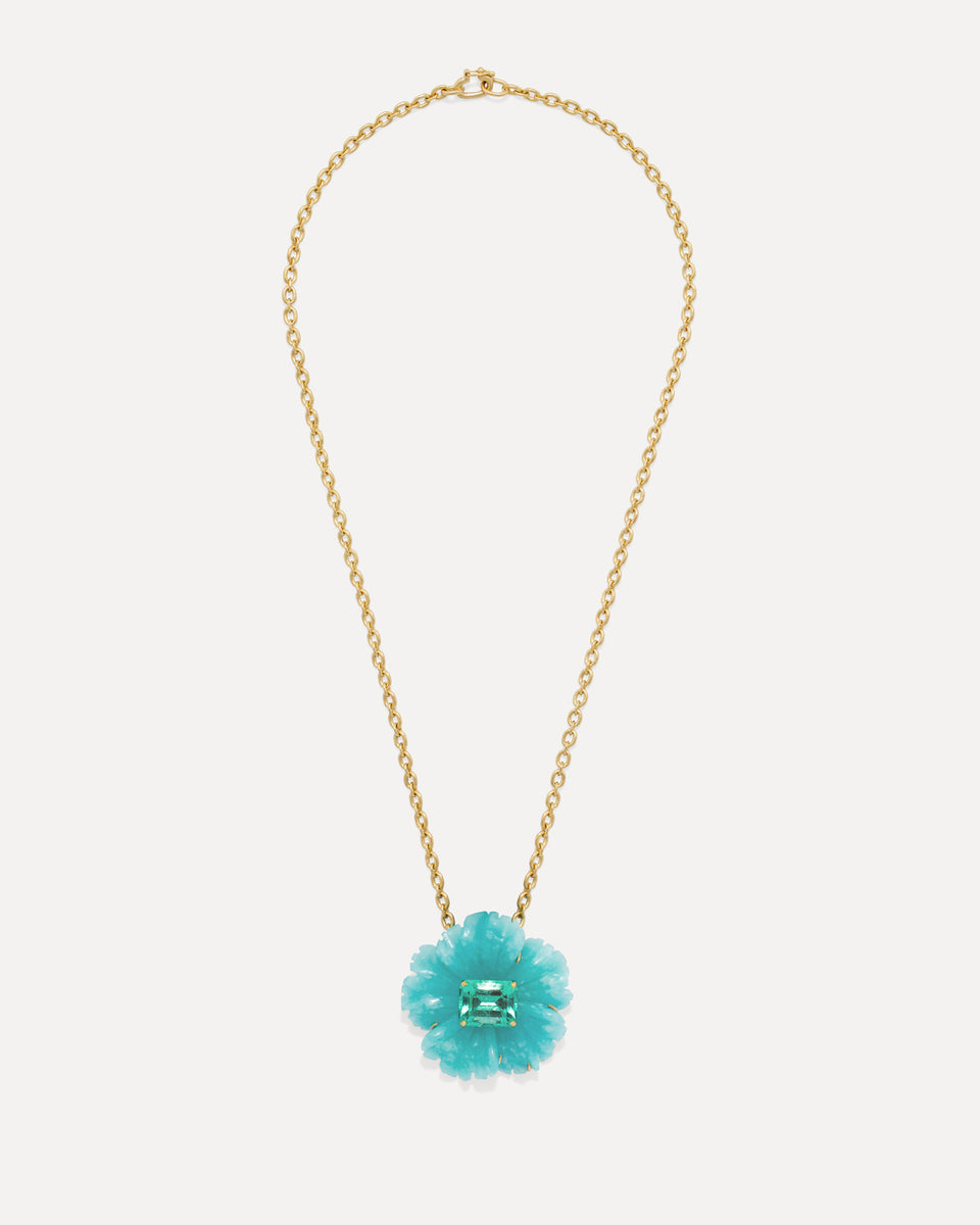 One of a Kind Tropical Flower Necklace - Irene Neuwirth