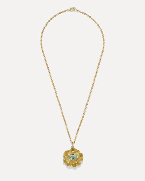 One of a Kind Diamond Tropical Flower Bloom Necklace - Irene Neuwirth
