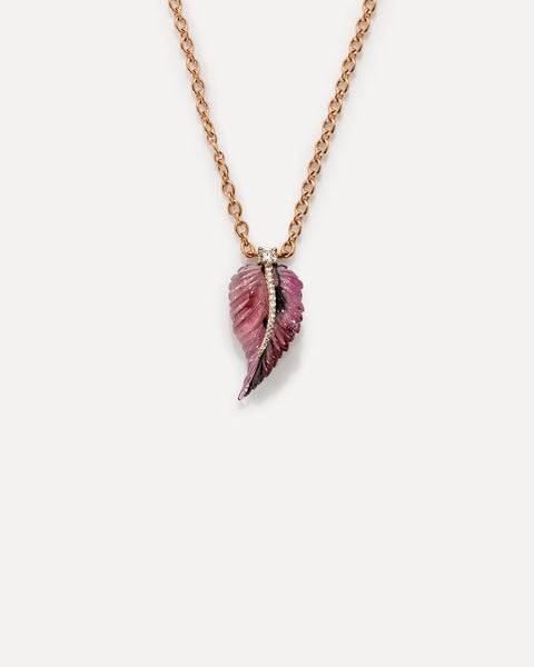 One of a Kind Pavé Leaf Necklace - Irene Neuwirth