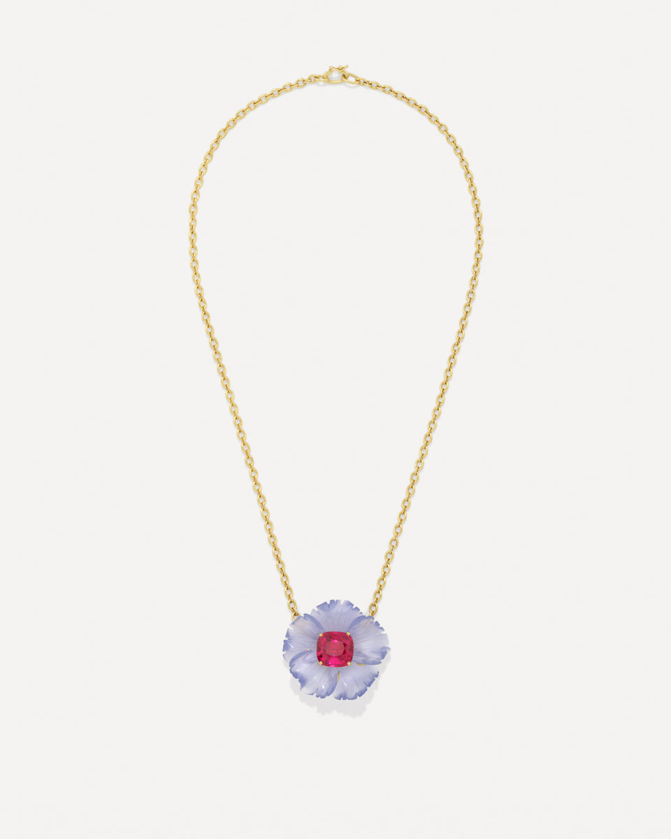 One of a Kind Tropical Flower Necklace