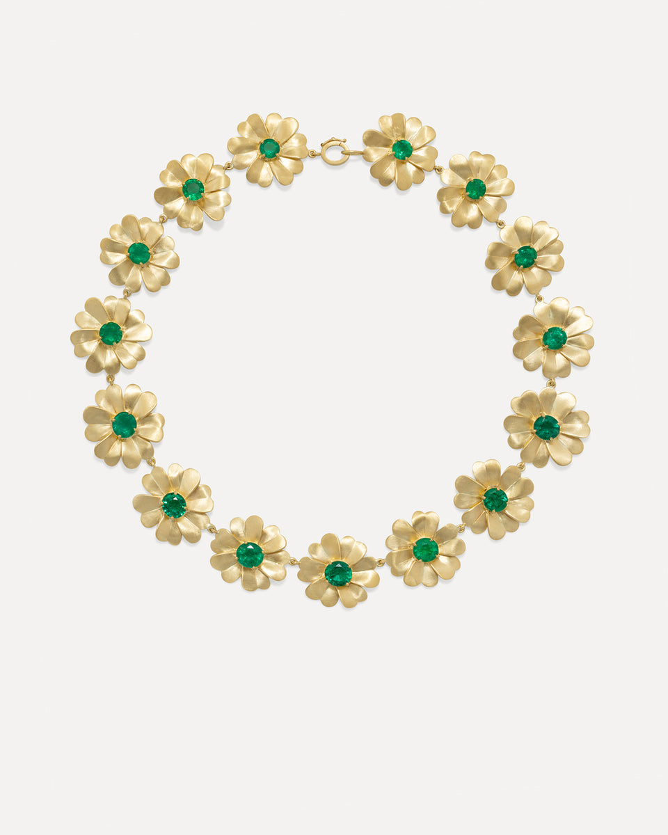 One of a Kind Golden Blossom Necklace