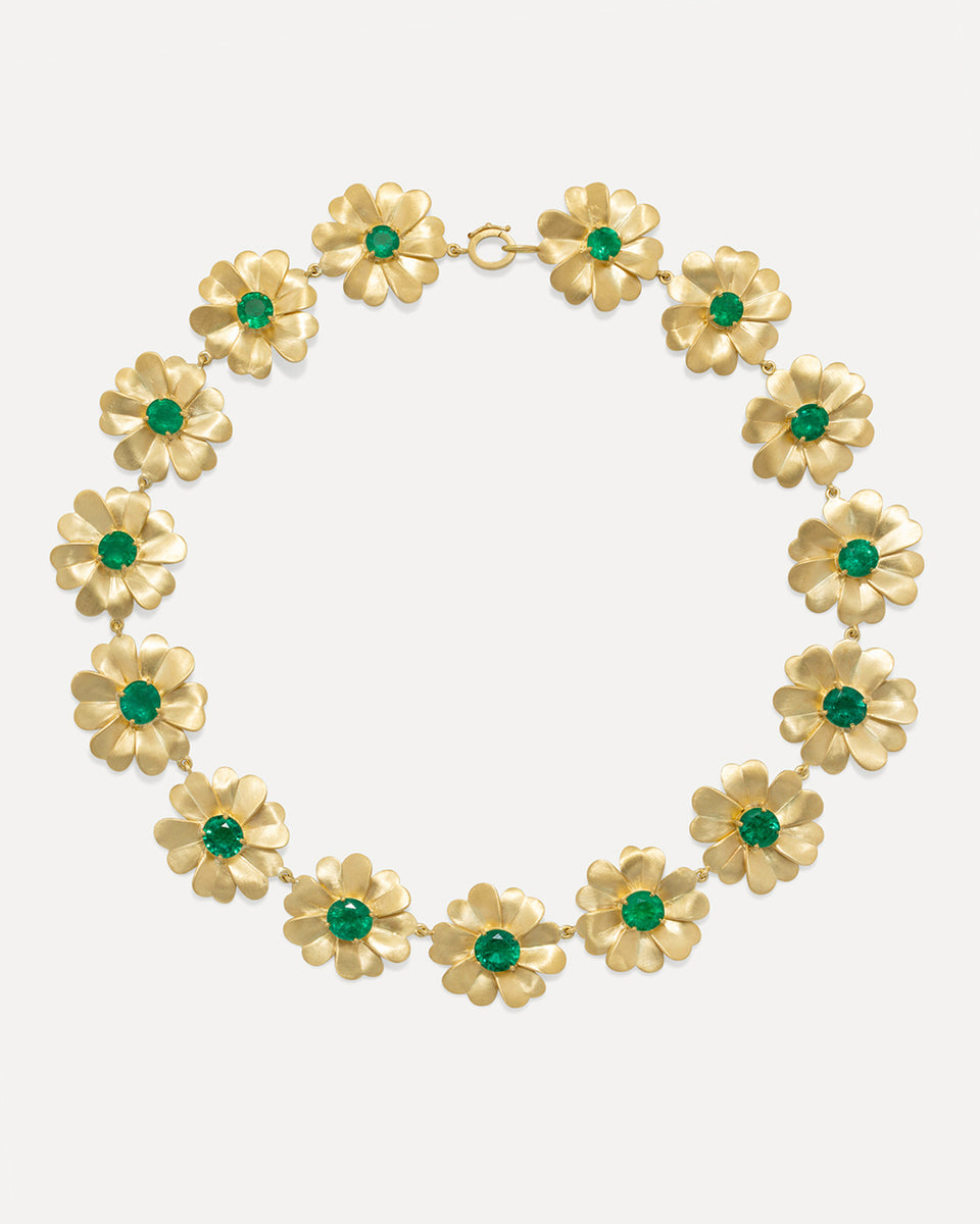 One of a Kind Golden Blossom Necklace - Irene Neuwirth