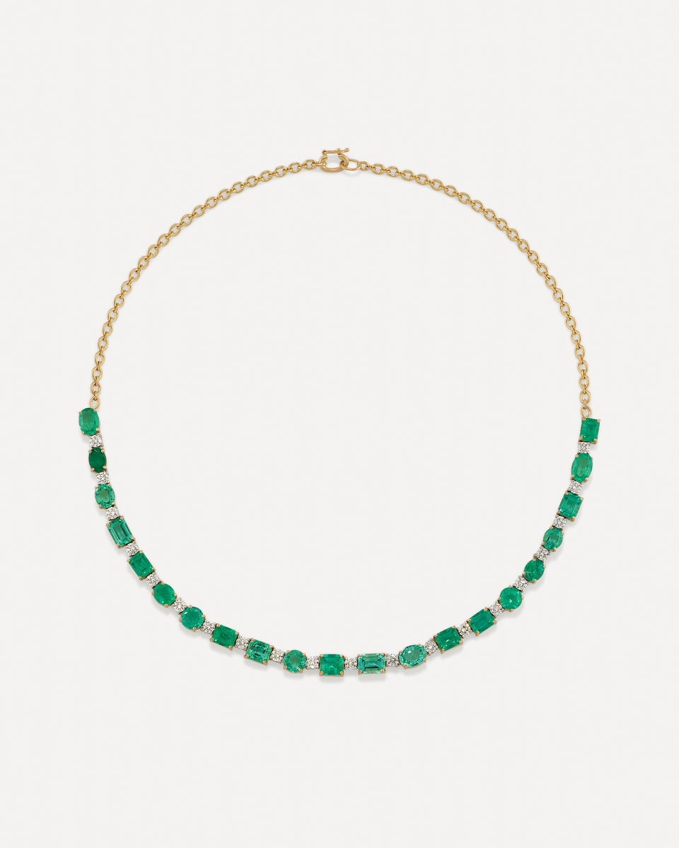 One of a Kind Diamond Gemmy Gem Link Necklace